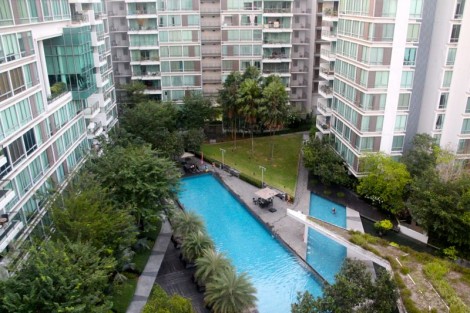 One of the pools at our pad in Singapore