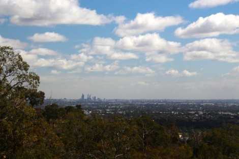 Perth from one of the many hills we climbed on the first day.